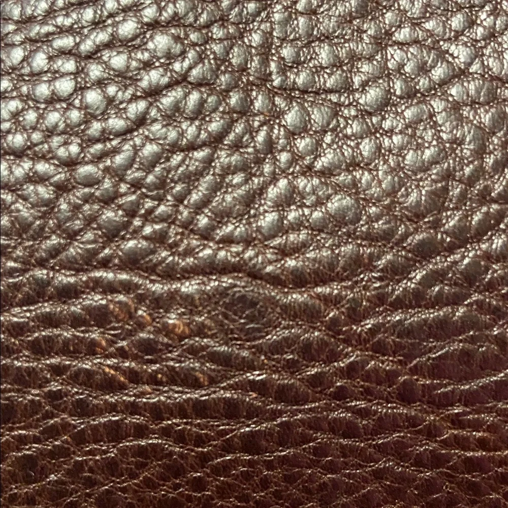 Portland Leather Dark Brown Cosmetic Case - Picture 4 of 6